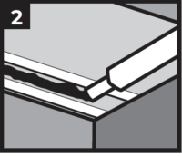 Follow cartridge dispensing instructions and apply Form-A-Tread.